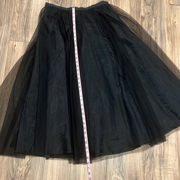 Alex Evenings Black Tulle Midi Skirt Size Large Formal A-Line Party Skirt - Picture 6 of 7